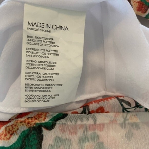 Club Monaco White Floral Print Janou Blouse Size S - Picture 8 of 9